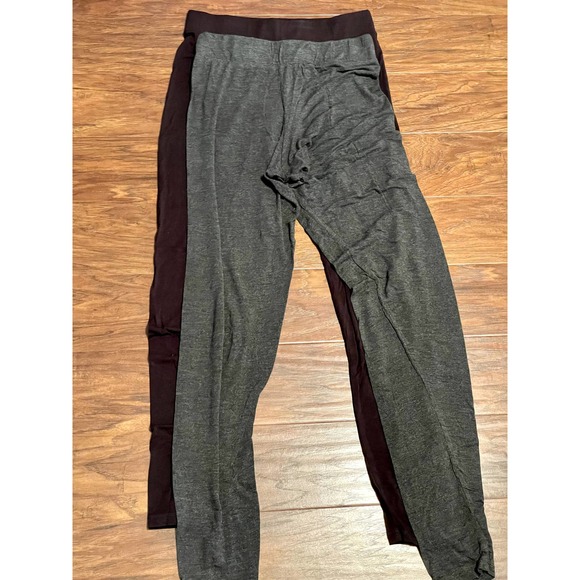 SET OF 2 | YALA "Nellie" Bamboo Full Coverage Leggings Black + Charcoal Gray S - Picture 3 of 5